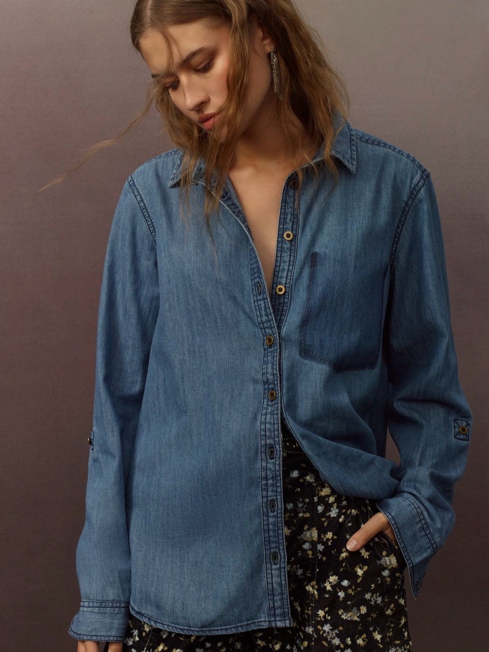 Pilcro Denim Buttondown Shirt
